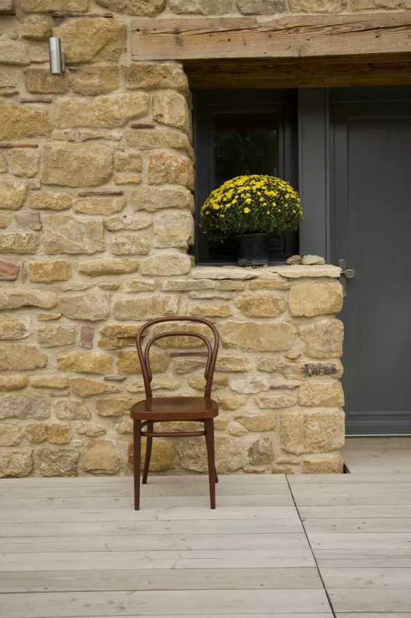 Thonet 214 M Eetkamerstoel Blauw 2 Thonet 214 M Eetkamerstoel Blauw - Afbeelding 2