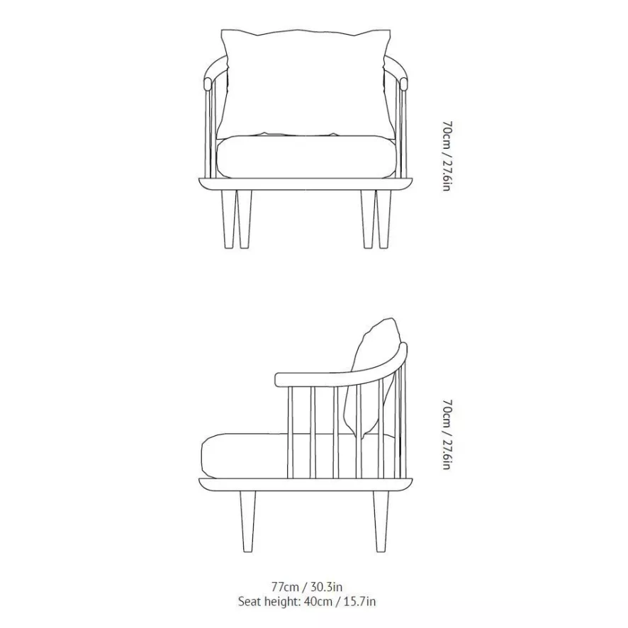 &tradition Fly SC10 Fauteuil Gerookt Eiken Hot Madison 094 4 &tradition Fly SC10 Fauteuil Gerookt Eiken Hot Madison 094 - Afbeelding 4