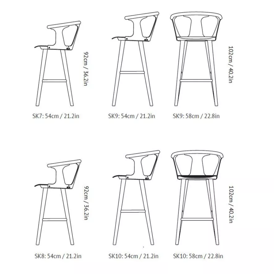 &tradition In Between Barkruk 75cm Gerookt Eiken 5 &tradition In Between Barkruk 75cm Gerookt Eiken - Afbeelding 5