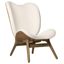 Umage A Conversation Piece Tall Fauteuil Donker Eiken, Teddy White