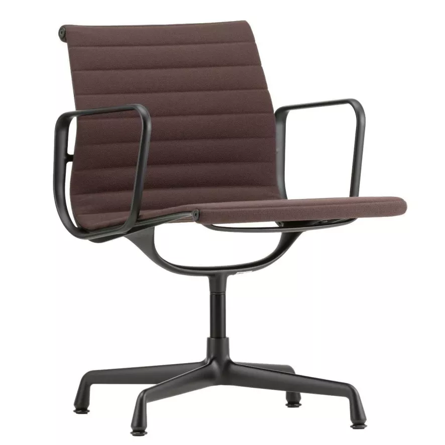 Vitra Aluminium Chair Black EA 108 Hopsak Bruin 1 Vitra Aluminium Chair Black EA 108 Hopsak Bruin