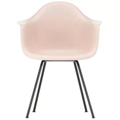 Vitra Eames DAX Stoel Zwart Gepoedercoat Onderstel, Zacht Rose