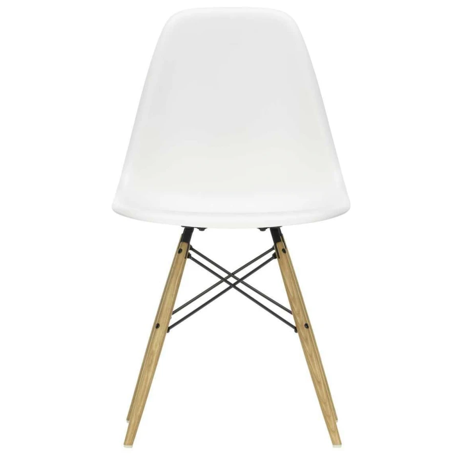 Vitra Eames DSW Stoel Geelachtig Esdoorn Onderstel, Graniet Grijs 2 Vitra Eames DSW Stoel Geelachtig Esdoorn Onderstel, Graniet Grijs - Afbeelding 2