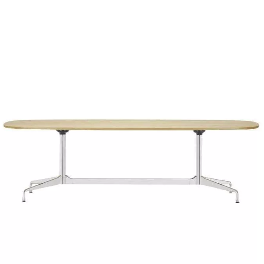 Vitra Eames Segmented Tafel 240 Chroom Eiken Naturel 1 Vitra Eames Segmented Tafel 240 Chroom Eiken Naturel
