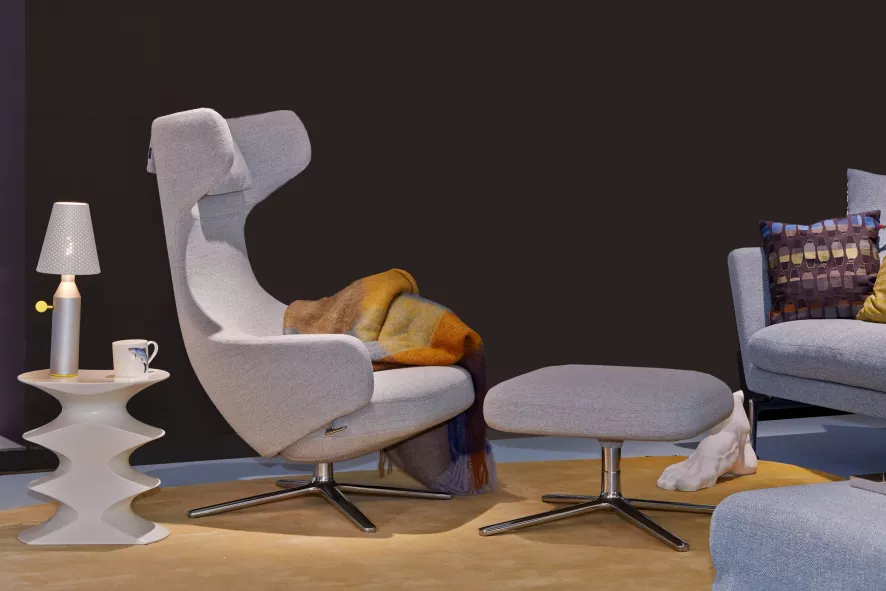 Vitra Grand Repos Loungestoel Cosy, Lichtgrijs 3 Vitra Grand Repos Loungestoel Cosy, Lichtgrijs - Afbeelding 3