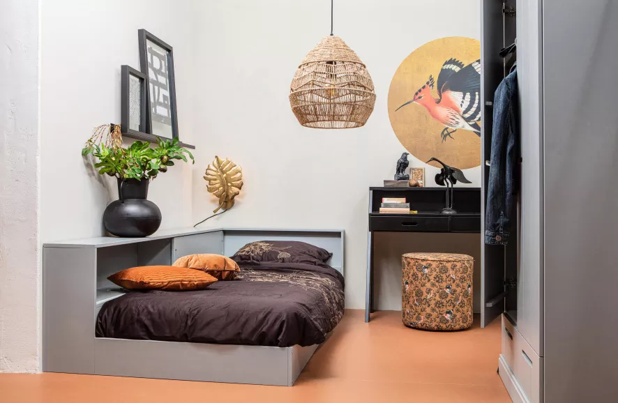 WOOOD Exclusive Connect Bed 90x200 Betongrijs 4 WOOOD Exclusive Connect Bed 90x200 Betongrijs - Afbeelding 4