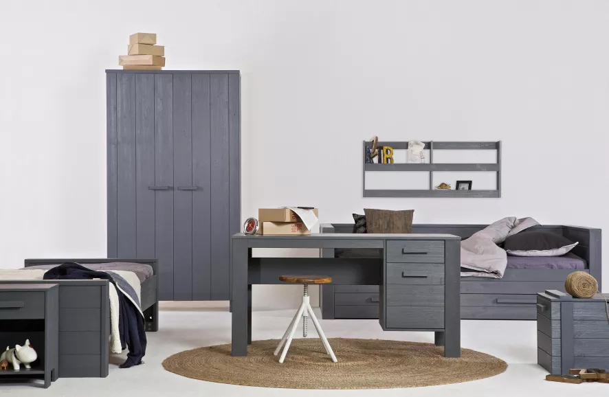 WOOOD Exclusive Dennis Nachtkastje Steel Grey 7 WOOOD Exclusive Dennis Nachtkastje Steel Grey - Afbeelding 7