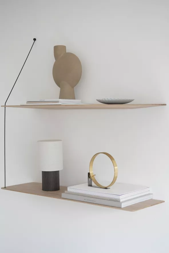 Woud Stedge Wandplank 60 White Pigmented Oak 6 Woud Stedge Wandplank 60 White Pigmented Oak - Afbeelding 6