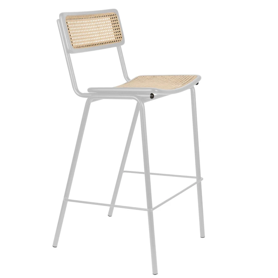 Zuiver Jort Barkruk Grijs/naturel 1 Zuiver Jort Barkruk Grijs/naturel